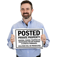 Private PropertyPosted SignBook™