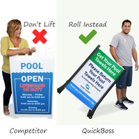 Comparison of a-frame sign kits