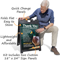 BabyBoss A-Frame Sign Features