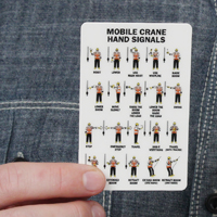 Mobile Crane Hand Signals, wallet Card