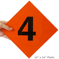 Military DoD Symbol 4 Diamond-Shaped Label