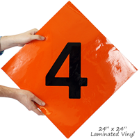 Military DoD Symbol 4 Moderate Fire Hazard Labels