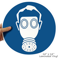 Wear Breathing Apparatus Military Hazard Symbol Labels