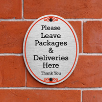 Diamondplate Sign: Delivery Area