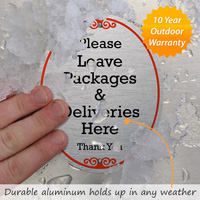 Package Drop Zone Diamondplate Sign