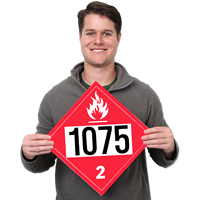 UN1075 Petroleum Dot Placards