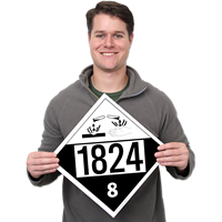 UN1824 Sodium Hydroxide Placards