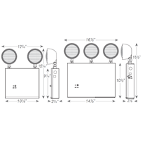 NYDXR New York Emergency Lighting with 2 Heads