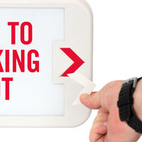 Exit to Parking Lot,LED Exit Sign	