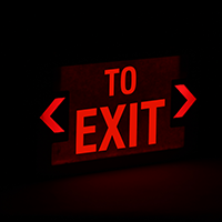 LED To Exit Sign with Punch-Out Arrows