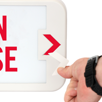 LED In Use Exit Sign with Punch-Out Arrows