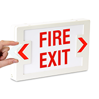 Fire Exit LED Exit Sign with Punch-Out Arrows