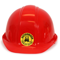Forklift operator safety label