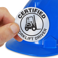 Certified Forklift Driver Hard Hat Decal