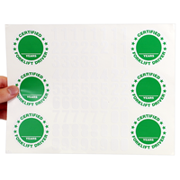 Certified Forklift Driver Years Stickers