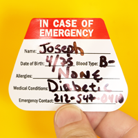 In Case Of Emergency Decal