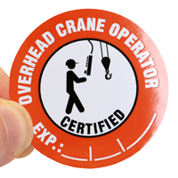 Writeable Hard Hat Crane Opertaor Decal