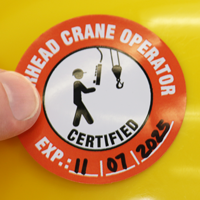Certified Overhead Crane Operator Decal