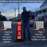 Reflective portable parking lot signs