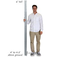 Municipal Quality U-Channel Signs Post - 6' tall