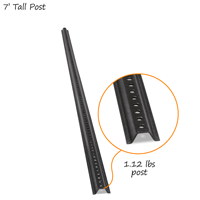 Black Standard U-Channel Sign Post - 7' tall