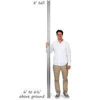 Municipal U-Channel Signs Post - 8' tall