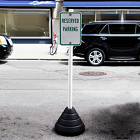 Recycled rubber tire sign base