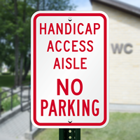 No Parking Handicap Access Aisle