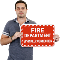 Fire Department Connection Sprinkler Signs