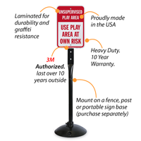 Safety reminder for unsupervised play