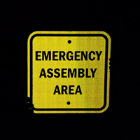 Emergency Assembly Area Sign In Square