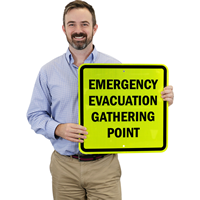 Emergency Evacuation Gathering Point Reflective Sign