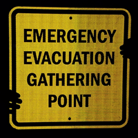 Fire Drill Evacuation Sign