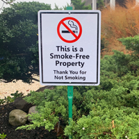 No smoking sign for property