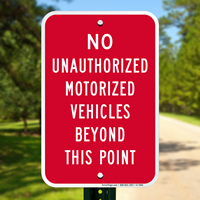 No motorized vehicles