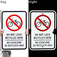 Bilingual Do Not Lock Bicycles To Chains Signs
