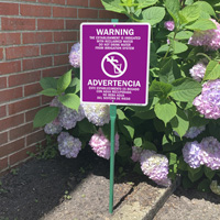 Bilingual Sign Reclaimed Water Irrigation