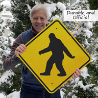 Official sasquatch crossing sign