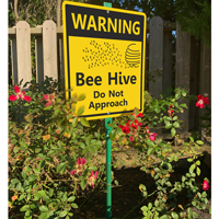 Caution Bee Hive Sign