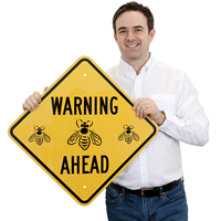 Bee Safety Warning Sign