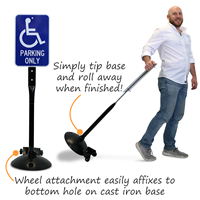 SignBase Portable cast Iron Parking Sign