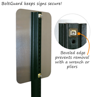 Anti-theft sign hardware with security nut