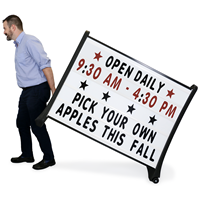 BigBoss A-Frame Roadside Sign Holder and Letter Kit