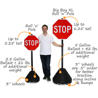 Portable Rolling Cone Base Sign