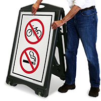 No Smoking No Biking Symbols