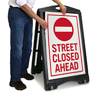 Street Closed Ahead Sign