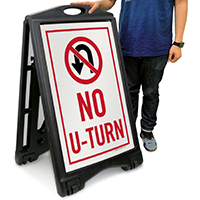 No U Turn Sign