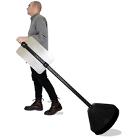 Big Boy XL Roll 'n' Pole Black Base with 54in. Pole