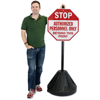 Big Boy XL Roll 'n' Pole Portable Sign Holder