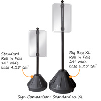 Big Boy XL Roll 'n' Pole Portable Sign Holder with 54in. Pole